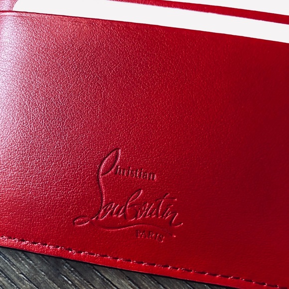 LOUBOUTIN-AUTHENTIC NWT Red Leather Card Holder - Picture 3 of 12